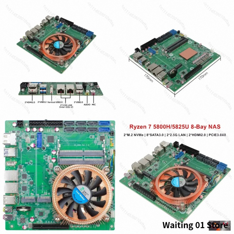 Mini Itx Dual 2.5G Nas Motherboard - Topton AMD Ryzen 7 5825U 5800H